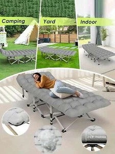 XYHLC-1pc Portable Folding Bed - Heavy Duty Dual Sided Mattress, Camping Bed, Ea - Picture 1 of 26