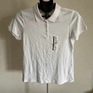 Wonder Nation Girl's Polo Shirt Size XXL (18) Short Sleeve White NEW With Tags - Picture 1 of 6