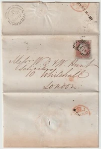 1850 BRUNSWICK Rd PMK SUB PO LIVERPOOL Wm NICHOLSON STH WALES RAILWAY SHARES E/L - Picture 1 of 4
