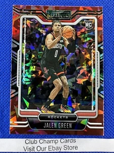 Libro de jugadas 2021-22 #266 Jalen Green Chronicles baloncesto verde hielo agrietado radiocontrol - Imagen 1 de 2
