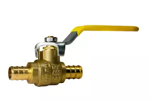 1 STÜCK 1/2 ZOLL PEX MESSING ABSPERRKUGELHAHN VOLLER ANSCHLUSS (BLEIFREI) - Bild 1 von 9