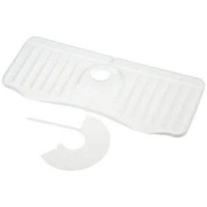 1 Juego de Almohadillas de Drenaje para Grifos Alfombrillas de Secado de Platos Soporte de Esponja Blanco 14.57"x5.71" - Imagen 1 de 6