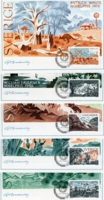 Sweden nobel prize 1985 maximum cards set - Image 1 of 2