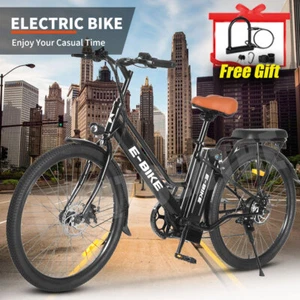 2025 E-Bike 26'' Electric Bike for Adults 500W Motor City Bicycle Commuter Ebike - Picture 1 of 12