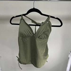 New Salt + Cove Olive Green Swimsuit Bikini Top with Bust Support Size XL - Picture 1 of 4