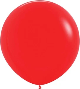 FASHION RED 90CM LATEX HELIUM 2pk ROUND SHAPED BALLOONS PARTY DECORATIONS - Picture 1 of 1