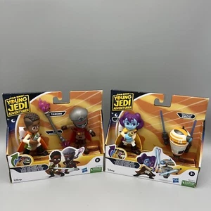 4 Figuren! Star Wars Junge Jedi-Abenteuer Pop-Up Lichtschwert Duell Lilie/Kai Taboor - Bild 1 von 8