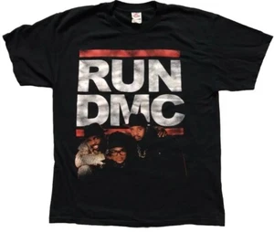 RUN DMC Group Band VINTAGE Tagged Black Shirt Adult Size: Large - Picture 1 of 4