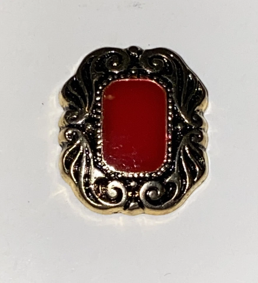 Streamline Buttons Sz 24 5/8” Red & Gold K411 NOS - Image 1 of 3