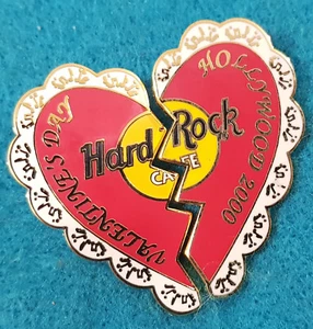 HOLLYWOOD VALENTINES DAY BROKEN LOVERS HEART PUZZLE SET 2000 Hard Rock Cafe PINS - Picture 1 of 1