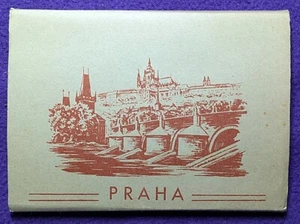 1940s Fold-Out Book of 16 Unposted Praha Prague Postcards Bridges Street Scenes - Picture 1 of 7