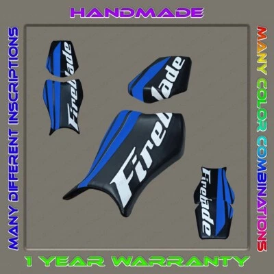 Custom (Black+Blue-White) Design Seat Cover HONDA CBR1000RR Fireblade 2008-2016 - Image 1 of 4
