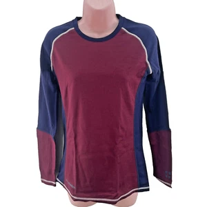 Snowleader Merino Wool Women's  Baselayer Top, Size M, Burgundy, RRP £46 - Picture 1 of 18
