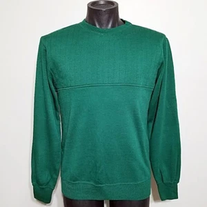 Vintage Rugby Sport Knits Sweater L Mens Green Preppy Collegiate Sweatshirt - Picture 1 of 10