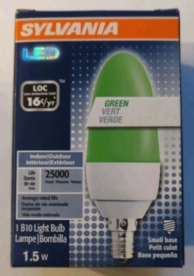 Sylvania LED B10 Small Base Light Bulb - Green - Image 1 of 4