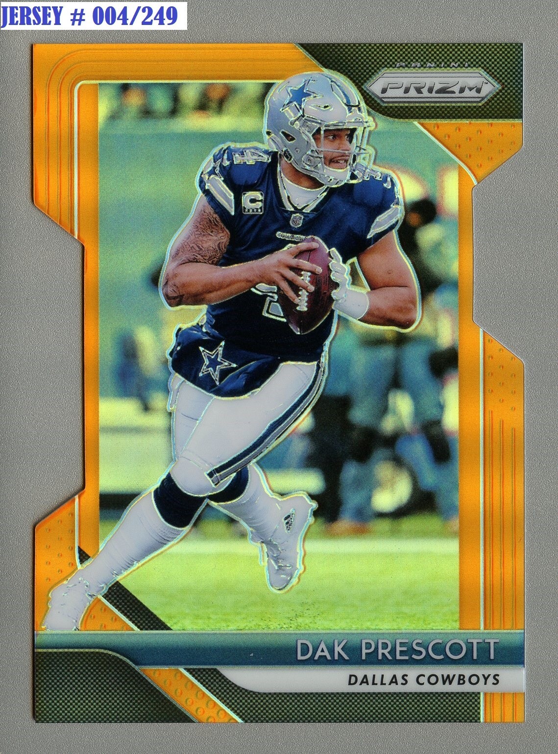 DAK PRESCOTT - 2018 PRIZM ORANGE PRIZM S# 004/249 JSY#