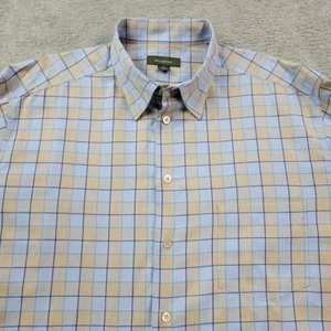 Camisa Ermenegildo Zegna Para Hombres 2XL A Cuadros Hecha en Italia Manga Larga Abotonada - Imagen 1 de 8