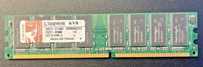 Kingston 512MB PC2100 DDR-266MHz non-ECC Unbuffered CL2.5 184-Pin DIMM 2.5V - Image 1 of 3