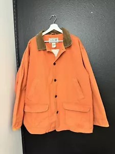 Vintage LLBean Cord Kragen Feldarbeit Scheune Mantel Jacke Herren Größe XXL - Bild 1 von 16