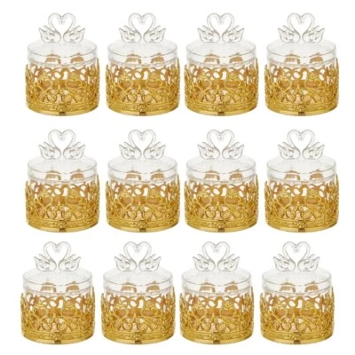 12pcs Elegant Candy Storage Box Decorative Candy Jar Practical Wedding Supplies Foto 1 de 4