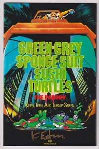 1990 MIRAGE STUDIOS GREEN-GREY SONGE-SUIT SUSHI TURTLES SIGNED KEVIN EASTMAN JSA - Picture 1 of 2
