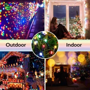 Lichterkette LED Batteriebetrieben Schnur - Timer Innen Außen Weihnachtsbaum - Bild 1 von 17