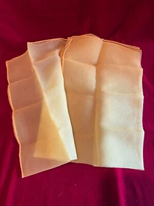 Unbranded Yellow Sheer Nylon Scarf Rolled Edge 26" Square Vtg Fifties/Sixties - Picture 1 of 2