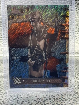 2025 Topps Chrome WWE Cactus Jack Dragon Lee Blue shimmer Refractor #106/199 SP - Image 1 of 4