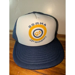Vintage 80s SSRHA 33rd Anniversary Trucker Hat Foam Front Mesh Snapback USA - Foto 1 di 5