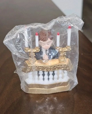 First Communion Cake Topper Alter Boy Figure  Confirmation  Vintage c1 - Image 1 of 4