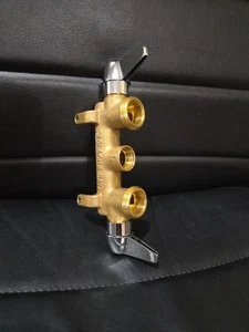 Glacier Bay 2 Handle Laundry Faucet In Rough Brass With Threaded Spout - Picture 1 of 8