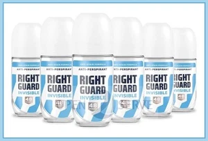 6x Right Guard Women Invisible Deodorant Roll On - 48H | Anti Stain | TD5 - 50ml - Picture 1 of 8