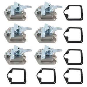 6x Folding T-Handle Locks Schloss for Caravan Toolbox 120 mm (L) x 124 mm (W) - Picture 1 of 9