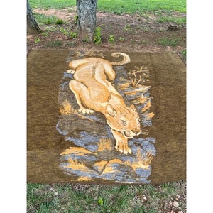Manta De Colección Chatham Estrella del Norte Tiro Reversible León de Montaña Puma Peluda 63x74 - Imagen 1 de 7
