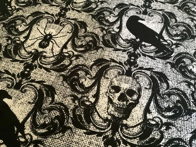 Cotton Fabric  Spooky Scroll 44”x 36”By spring creative 244 - Image 1 of 4