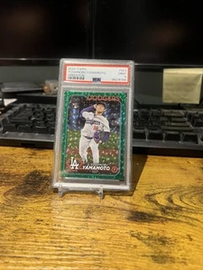 Yoshinobu Yamamoto 2024 Topps Series 2 Green Foil /499 553 PSA 9 MINT RC - Picture 1 of 2