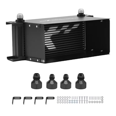 16 Row Engine Oil Cooler Universal Aluminum Transmission AN10 8AN 6AN Adapter - Image 1 of 4