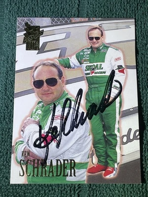 Ken Schrader Signed 1997 Press Pass VIP Card #21    NASCAR Autographed Black Ink - Image 1 of 4