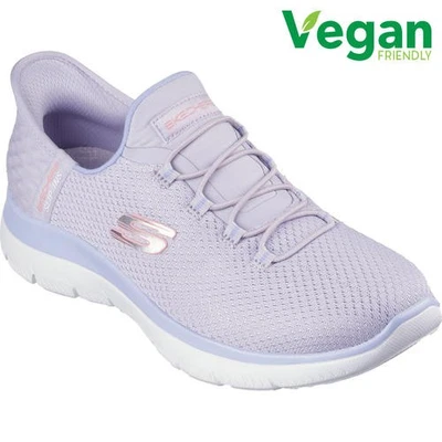 Skechers Slip Ins Summits Diamond Dreams Womens Grey Hands Free Slip On Trainers - Image 1 of 4