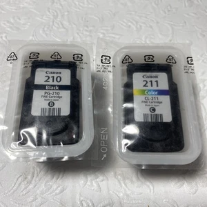 2-PK Genuine Canon PG-210 Black & CL-211 Color Ink CARTRIDGES IN SEALED TRAY - Picture 1 of 2