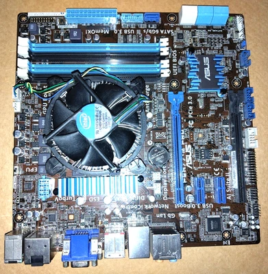 Asus P8H77-M PRO - (lga 1155 intel H77) +I3-2120@3.30 GHZ- TESTATA FUNZIONANTE! - Immagine 1 di 4