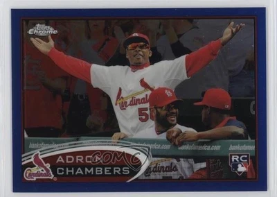2012 Topps Chrome Blue Refractor /199 Adron Chambers #153 Rookie RC - Image 1 of 2