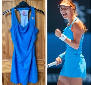 Adidas Mesh Tenniskleid Wasserfallausschnitt transparent Geo Print Ana Ivanovic 2014 Aus Open M - Bild 1 von 12