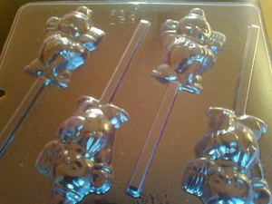 CHOCOLATE AGITANDO MUÑECO DE NIEVE, MOLDE DE PIRULETA MOLDE DE ARCILLA JABÓN / MOLDES 4 CAVIDADES - Imagen 1 de 1