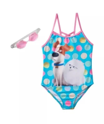 New Girls Secret Life of Pets Max & Gidget One Piece Swimsuit MSRP:$30 Size: 5/6 - Image 1 of 4