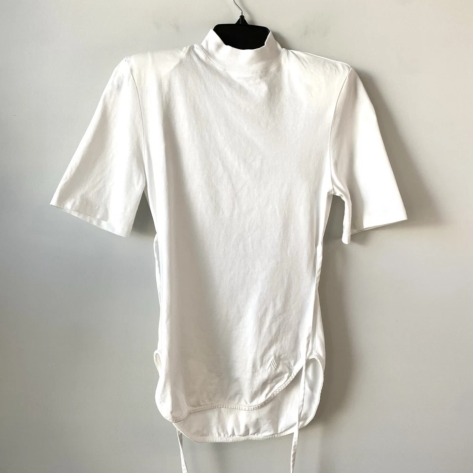 The Attico Aurelie Tie Wrap Belt T-Shirt White 36 / 00 - Image 1 of 4