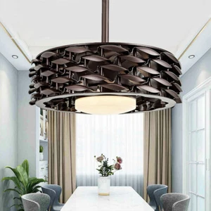 Bladeless Ceiling Fan 22" LED Light 3 speed Chandelier Remote Control 110V SALE - Picture 1 of 11