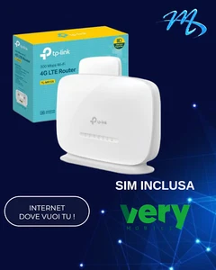 MODEM, ROUTER WIFI con SIM INCLUSA, Pronto per essere utilizzato! - Foto 1 di 1