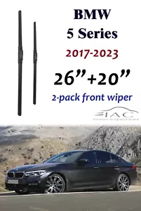 For BMW 5 Series G30 G31 2017-2023 26"+20" Front Windshield Wiper Blade 2 Pack - Picture 1 of 2
