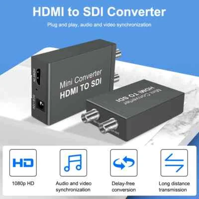 1080P HDMI to SDI Converter 3G-SDI/HD-SDI Adapter with fast signal transmission - Image 1 of 4